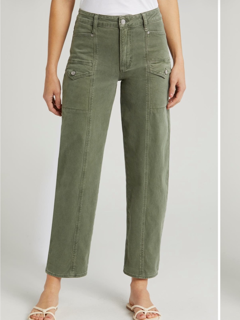 PAIGE Alexis high waist tapered cargo jeans